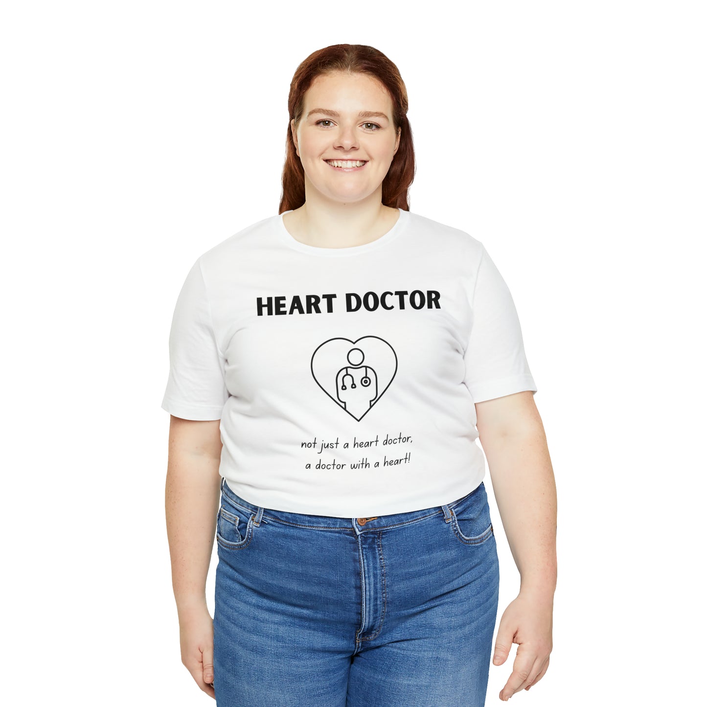 Heart Doctor, not just a heart doctor, a doctor with a heart Unisex Jersey Short Sleeve Tee
