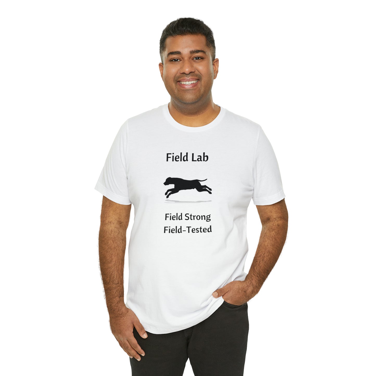 Field Lab Field Strong Field-Tested Dog Lover Unisex Jersey Short Sleeve Tee