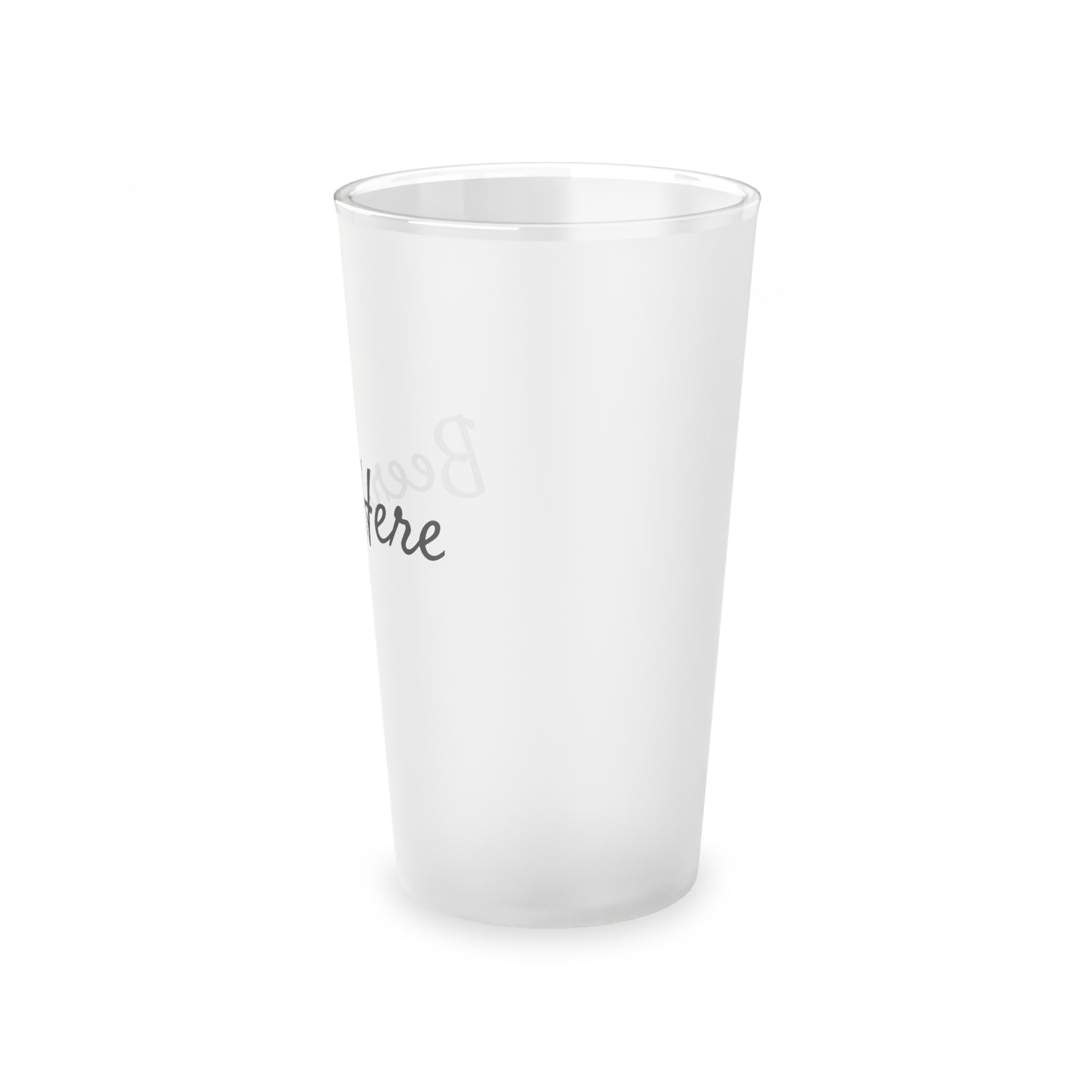 Beer Here Frosted Pint Glass, 16oz
