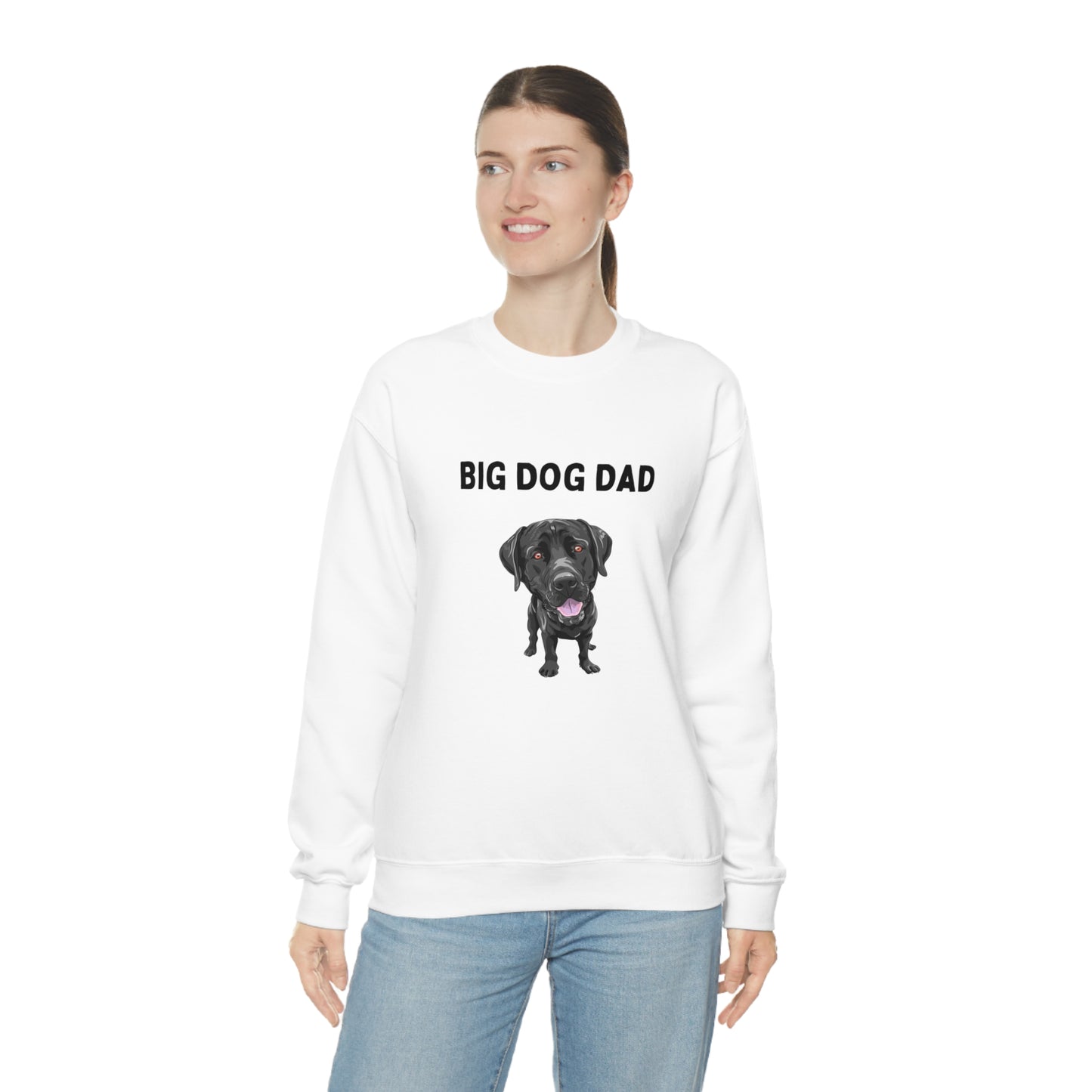 Big Dog Dad Unisex Heavy Blend™ Crewneck Sweatshirt