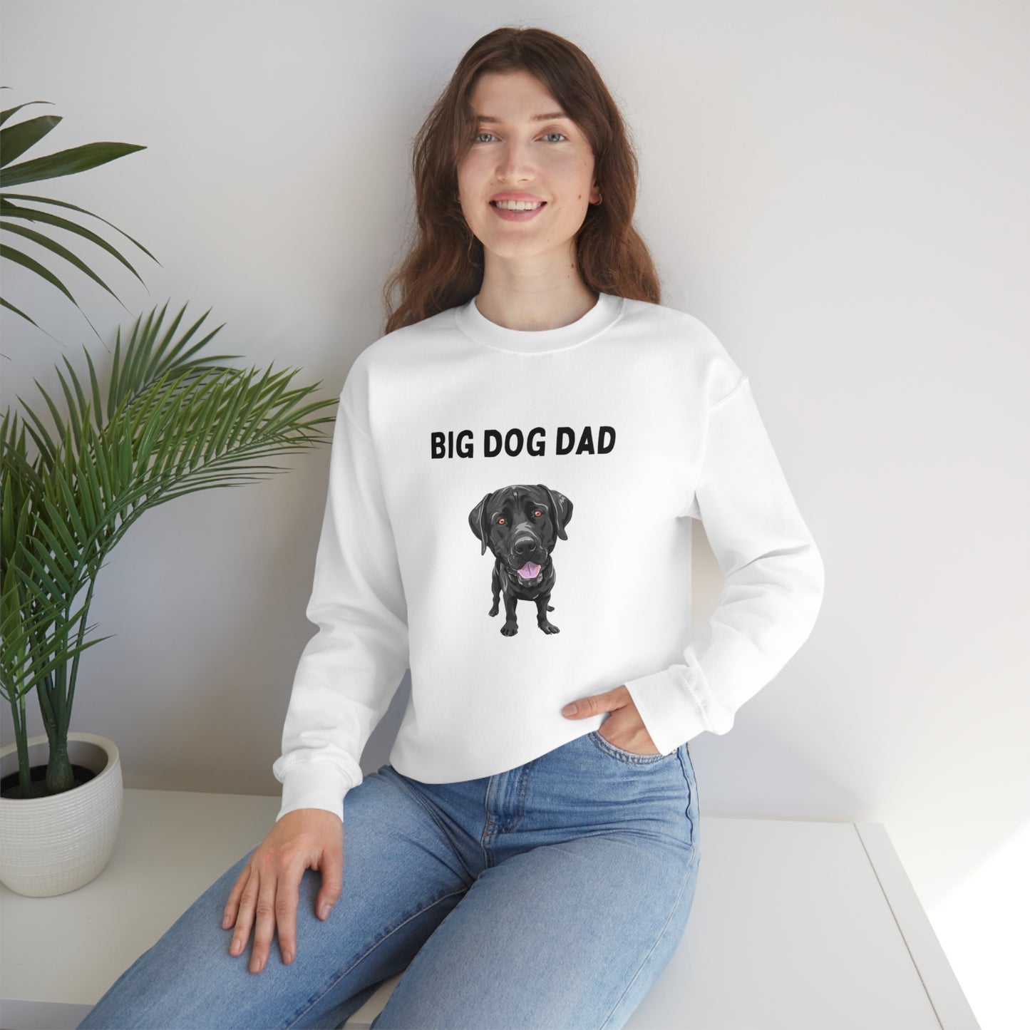 Big Dog Dad Unisex Heavy Blend™ Crewneck Sweatshirt