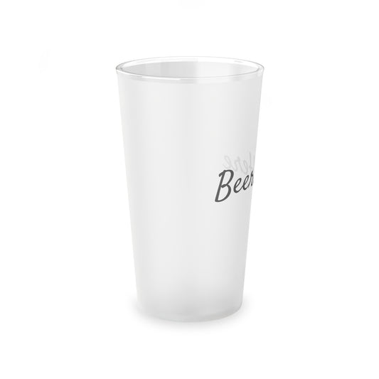 Beer Here Frosted Pint Glass, 16oz