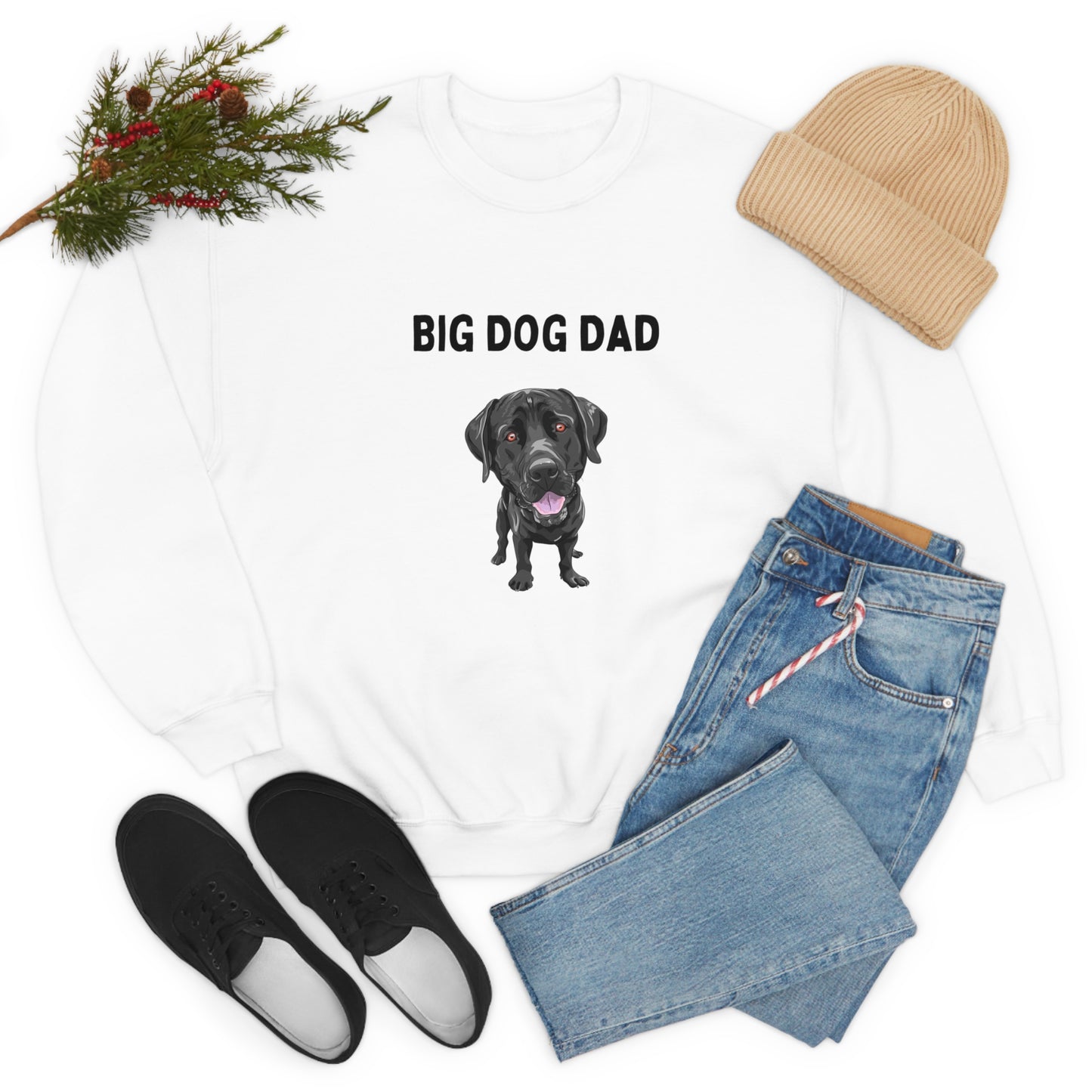 Big Dog Dad Unisex Heavy Blend™ Crewneck Sweatshirt