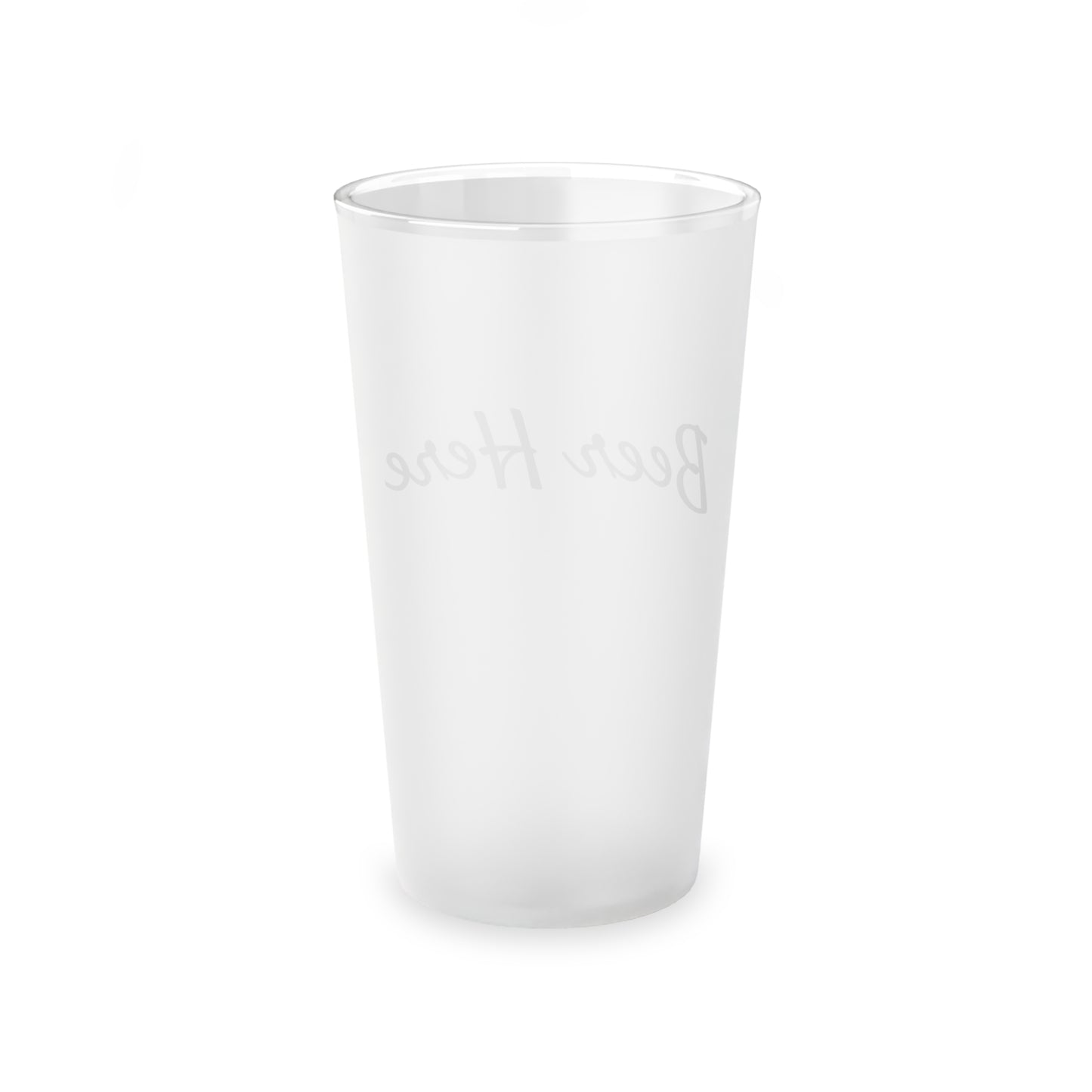 Beer Here Frosted Pint Glass, 16oz