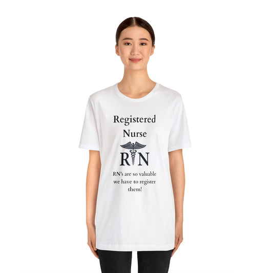 Registered Nurse Unisex Jersey Short Sleeve Tee