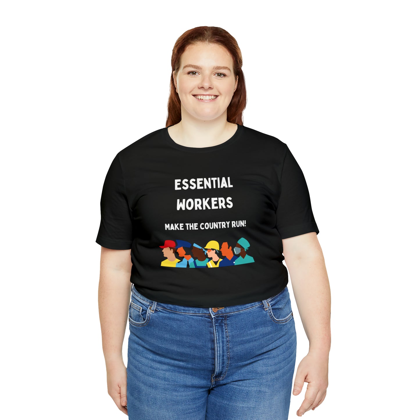 Essential Workers, Make the Country Run, Jersey Short Sleeve Tee