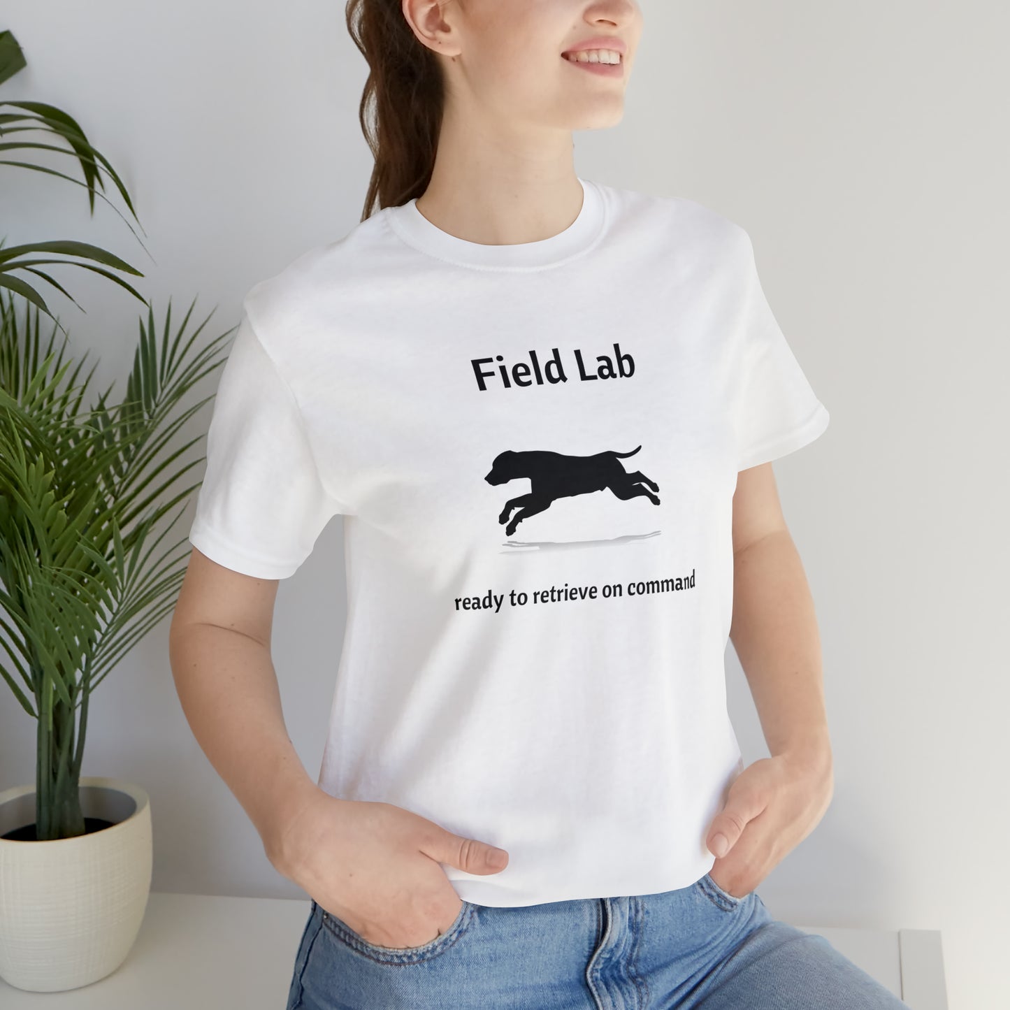 Field Lab, Hunting Dog, Retriever dog lover Unisex Jersey Short Sleeve Tee