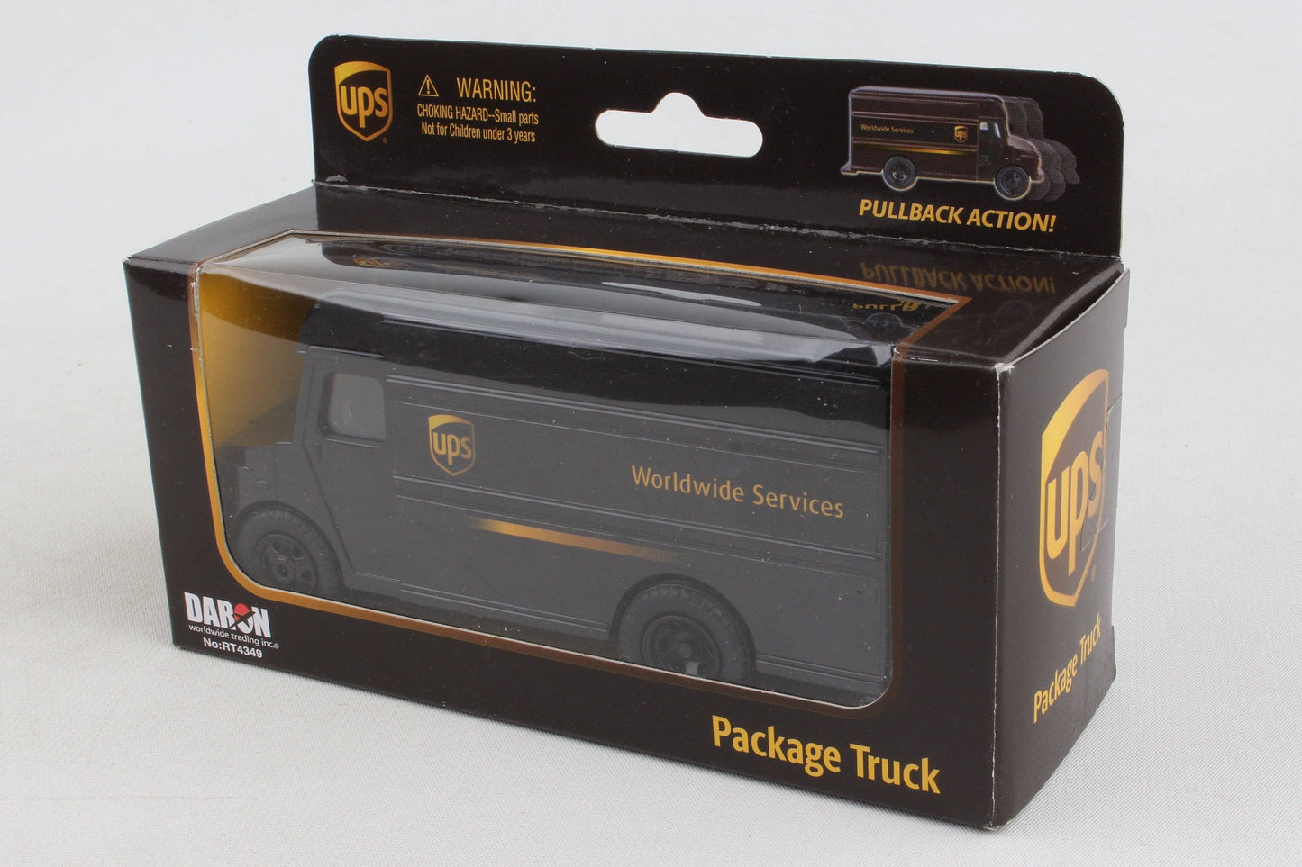 RT4349 UPS Pullback package car by Daron Toys