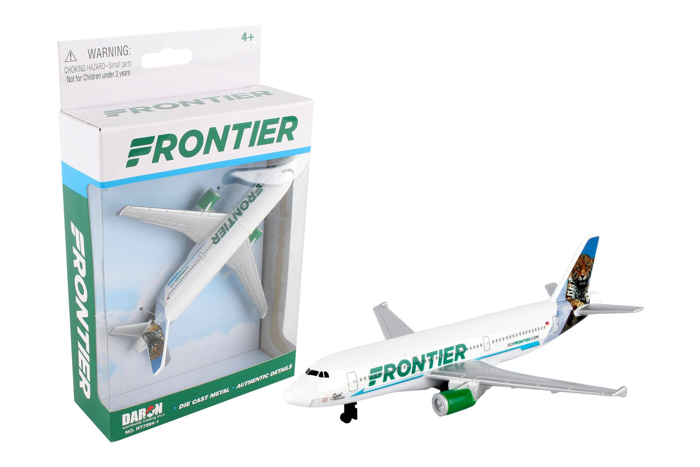 RT7594-1 Frontier Airlines Single Plane by Daron Toys