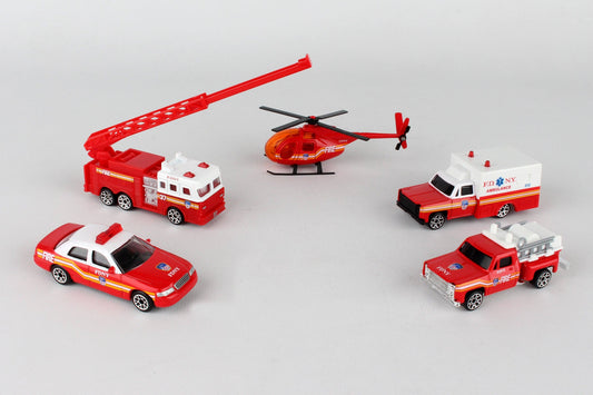 RT8750 FDNY 5 Piece Vehicle Gift Set by Daron Toys