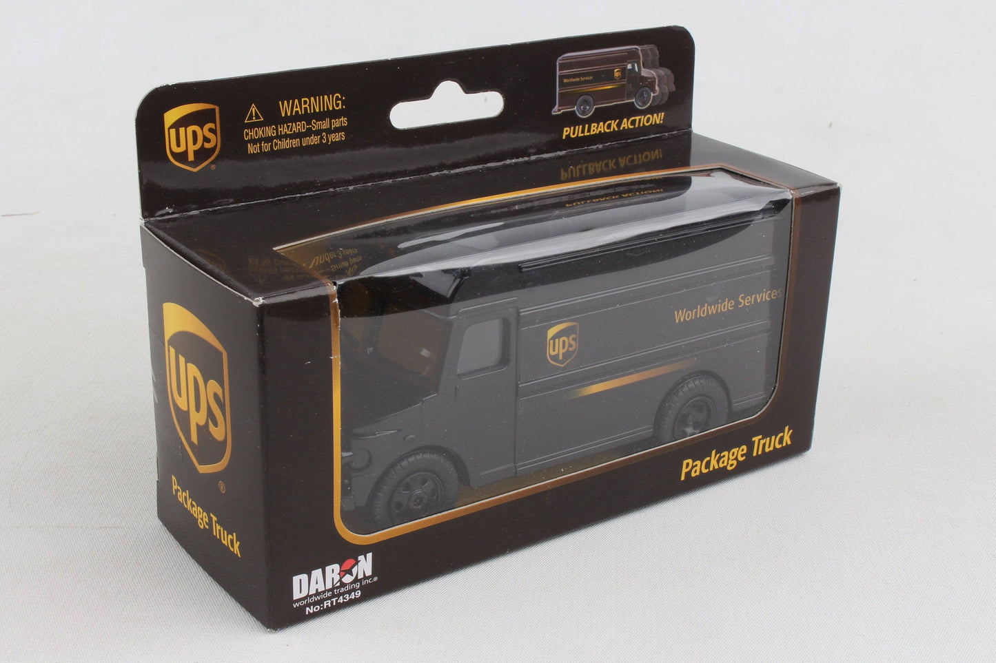 RT4349 UPS Pullback package car by Daron Toys