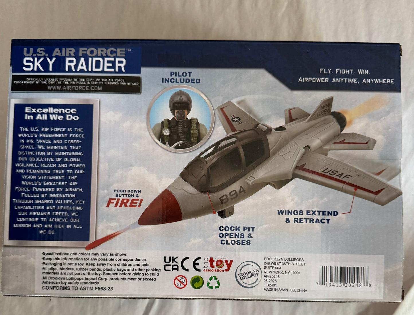 Official licensed US Space Force Sky Raider Fighter Jet Airplane