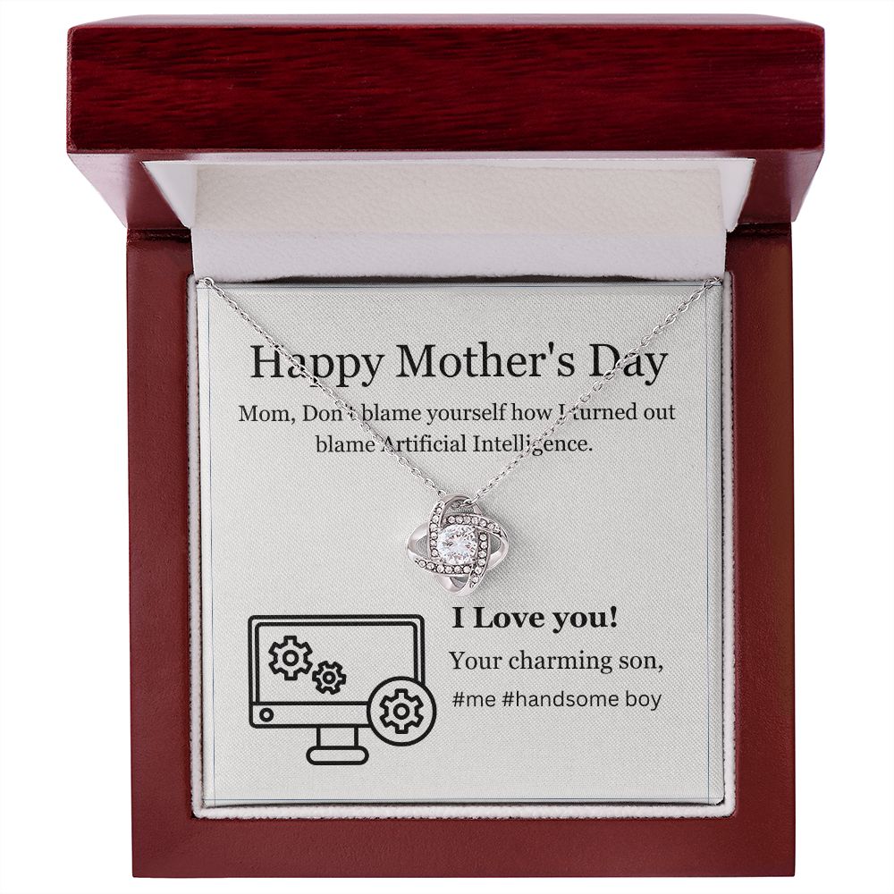 Happy Mother's Day, Love Knot Necklace
