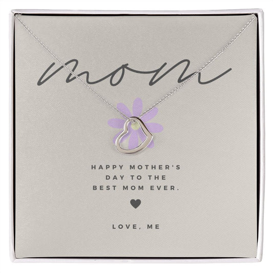 Happy Mother's Day Delicate Heart Necklace
