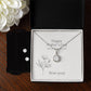 Happy Mother's Day Eternal Hope Necklace and Cubic Zirconia Earring set