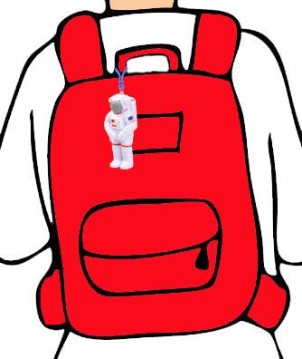 Foam Astronaut W/Backpack Clip