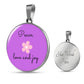 Peace, love and joy circle necklace