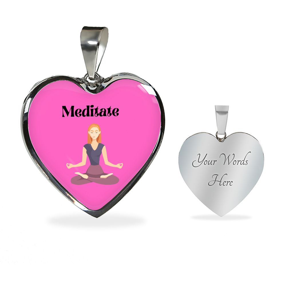 Meditate Heart Neckalce