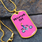 Motorcycle Dog Tag Necklace