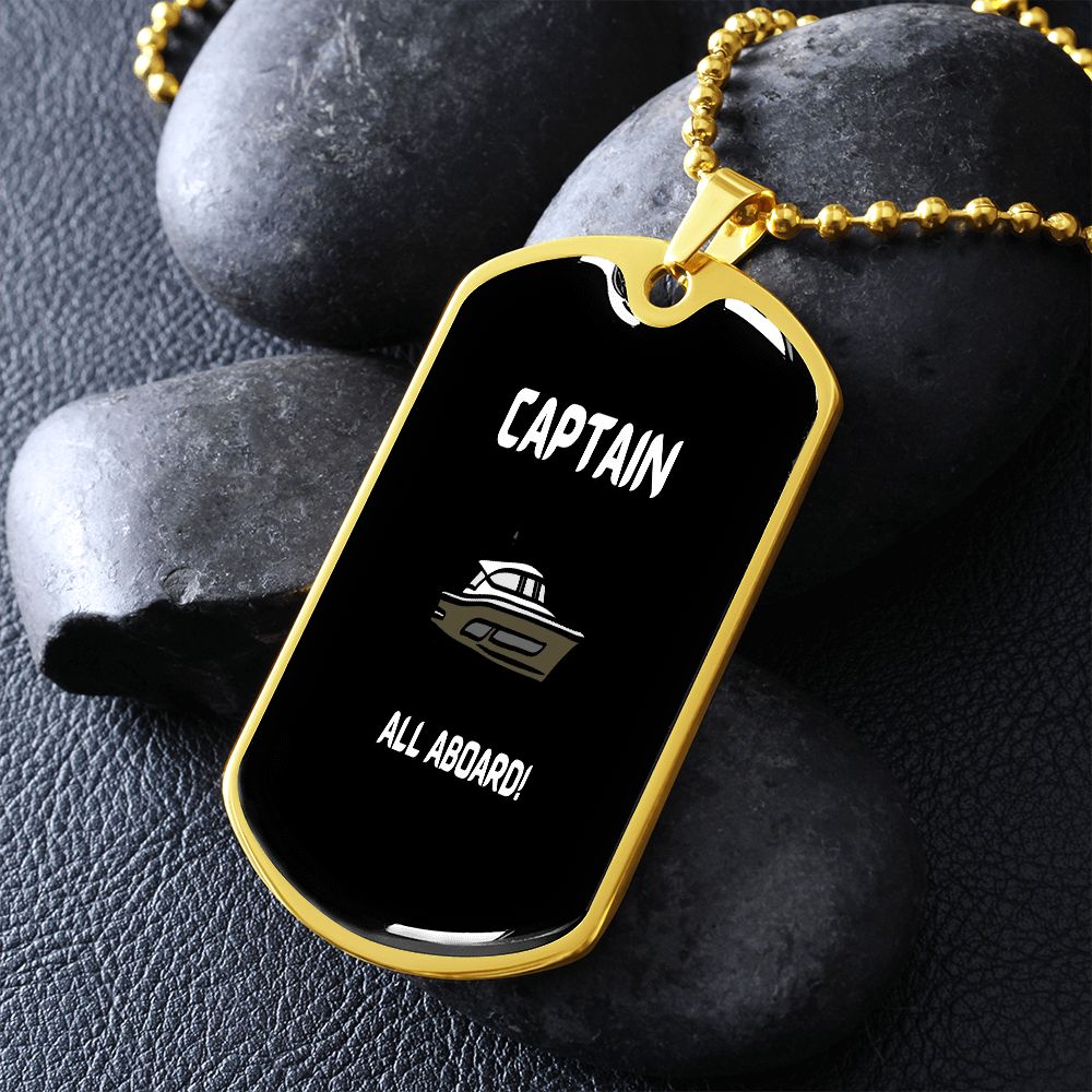 Captain All Aboard Dog Tag