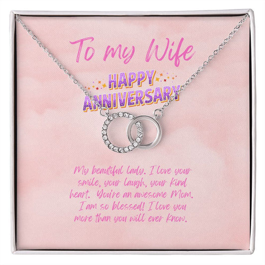 To My Wife Happy Anniversary Perfect Pair Necklace