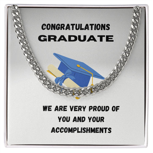 Congratulations Graduate, Cuban Link Chain