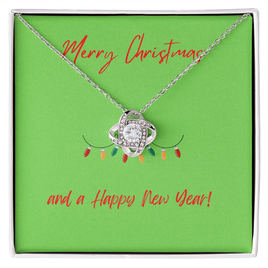 Merry Christmas, Love Knot Necklace