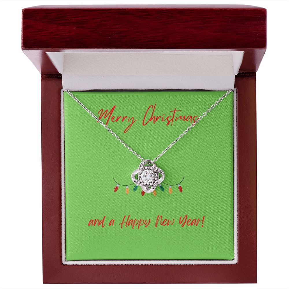 Merry Christmas, Love Knot Necklace