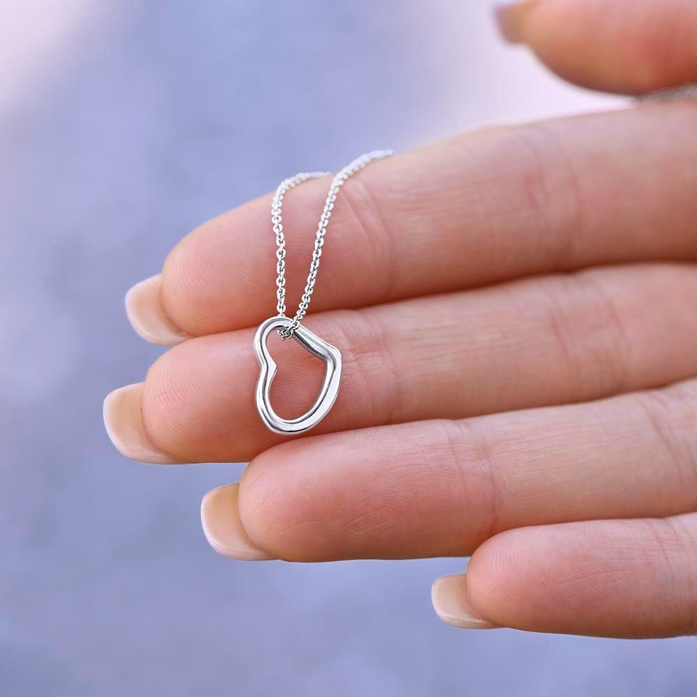 Happy Birthday Sister! Delicate Heart Necklace