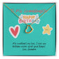 To My Granddaughter Delicate Heart Necklace