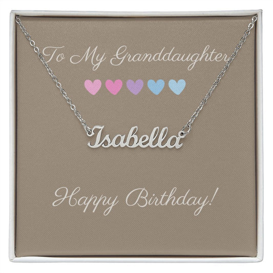 To My Granddaughter Personalized Name Necklace